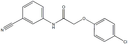 2-(4-chlorophenoxy)-N-(3-cyanophenyl)acetamide Struktur