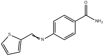 4-[(2-thienylmethylene)amino]benzamide Struktur