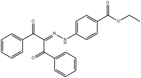 ethyl 4-[2-(1-benzoyl-2-oxo-2-phenylethylidene)hydrazino]benzoate Struktur