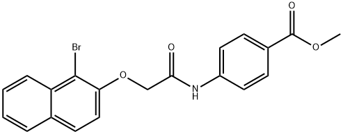 methyl 4-({[(1-bromo-2-naphthyl)oxy]acetyl}amino)benzoate Struktur