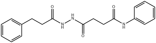 4-oxo-N-phenyl-4-[2-(3-phenylpropanoyl)hydrazino]butanamide Struktur