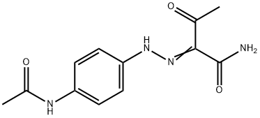 2-{[4-(acetylamino)phenyl]hydrazono}-3-oxobutanamide Struktur