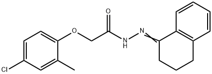 2-(4-chloro-2-methylphenoxy)-N'-(3,4-dihydronaphthalen-1(2H)-ylidene)acetohydrazide Struktur