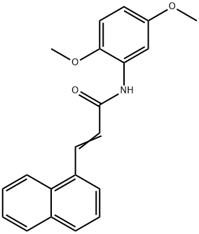 N-(2,5-dimethoxyphenyl)-3-(1-naphthyl)acrylamide Struktur