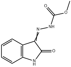 methyl 2-(2-oxo-1,2-dihydro-3H-indol-3-ylidene)hydrazinecarboxylate Struktur