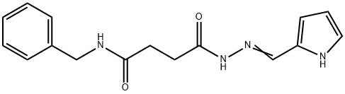 N-benzyl-4-oxo-4-[2-(1H-pyrrol-2-ylmethylene)hydrazino]butanamide Struktur