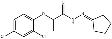 N'-cyclopentylidene-2-(2,4-dichlorophenoxy)propanohydrazide Struktur