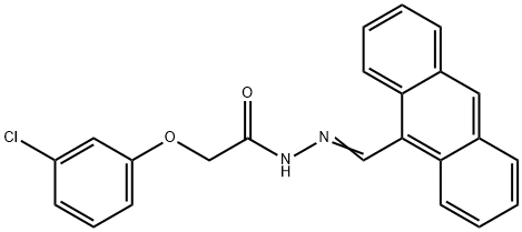 N'-(9-anthrylmethylene)-2-(3-chlorophenoxy)acetohydrazide Struktur