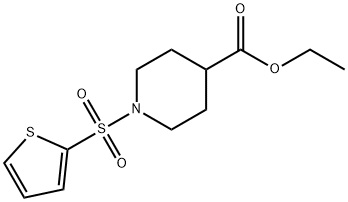 ethyl1-(2-thienylsulfonyl)-4-piperidinecarboxylate Struktur