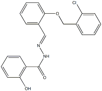 N'-{2-[(2-chlorobenzyl)oxy]benzylidene}-2-hydroxybenzohydrazide Struktur