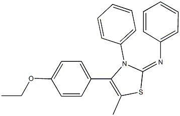 N-(4-(4-ethoxyphenyl)-5-methyl-3-phenyl-1,3-thiazol-2(3H)-ylidene)-N-phenylamine Struktur