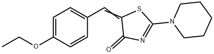 5-(4-ethoxybenzylidene)-2-(1-piperidinyl)-1,3-thiazol-4(5H)-one Struktur