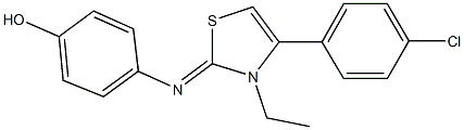 4-[(4-(4-chlorophenyl)-3-ethyl-1,3-thiazol-2(3H)-ylidene)amino]phenol Struktur