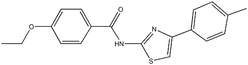 4-ethoxy-N-[4-(4-methylphenyl)-1,3-thiazol-2-yl]benzamide Struktur