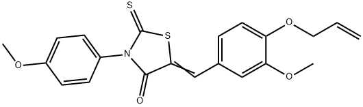 5-[4-(allyloxy)-3-methoxybenzylidene]-3-(4-methoxyphenyl)-2-thioxo-1,3-thiazolidin-4-one Struktur