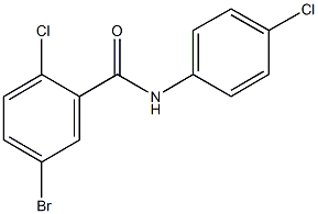 5-bromo-2-chloro-N-(4-chlorophenyl)benzamide Struktur