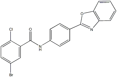 N-[4-(1,3-benzoxazol-2-yl)phenyl]-5-bromo-2-chlorobenzamide Struktur