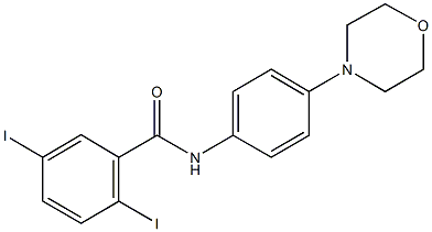 2,5-diiodo-N-[4-(4-morpholinyl)phenyl]benzamide Struktur