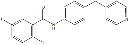 2,5-diiodo-N-[4-(4-pyridinylmethyl)phenyl]benzamide Struktur