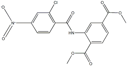 dimethyl 2-({2-chloro-4-nitrobenzoyl}amino)terephthalate Struktur