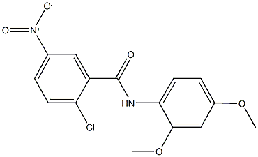 2-chloro-N-(2,4-dimethoxyphenyl)-5-nitrobenzamide Struktur