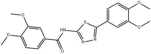 N-[5-(3,4-dimethoxyphenyl)-1,3,4-thiadiazol-2-yl]-3,4-dimethoxybenzamide Struktur