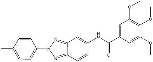 3,4,5-trimethoxy-N-[2-(4-methylphenyl)-2H-1,2,3-benzotriazol-5-yl]benzamide Struktur