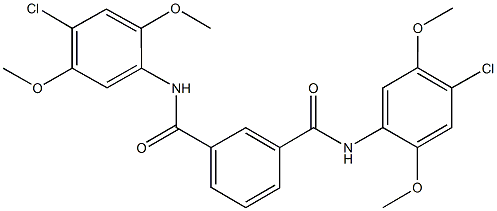 N~1~,N~3~-bis(4-chloro-2,5-dimethoxyphenyl)isophthalamide Struktur