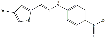 4-bromo-2-thiophenecarbaldehyde {4-nitrophenyl}hydrazone Struktur