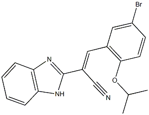 2-(1H-benzimidazol-2-yl)-3-(5-bromo-2-isopropoxyphenyl)acrylonitrile Struktur