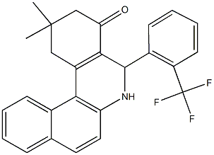 2,2-dimethyl-5-[2-(trifluoromethyl)phenyl]-2,3,5,6-tetrahydrobenzo[a]phenanthridin-4(1H)-one Struktur