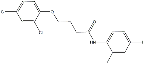 4-(2,4-dichlorophenoxy)-N-(4-iodo-2-methylphenyl)butanamide Struktur