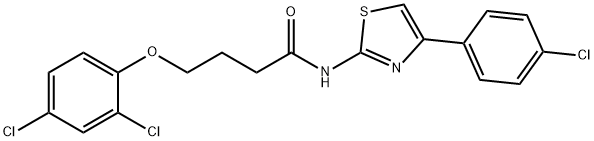 N-[4-(4-chlorophenyl)-1,3-thiazol-2-yl]-4-(2,4-dichlorophenoxy)butanamide Struktur