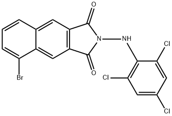 5-bromo-2-(2,4,6-trichloroanilino)-1H-benzo[f]isoindole-1,3(2H)-dione Struktur