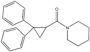 1-[(2,2-diphenylcyclopropyl)carbonyl]piperidine Struktur