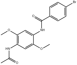 N-[4-(acetylamino)-2,5-dimethoxyphenyl]-4-bromobenzamide Struktur