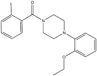 1-(2-ethoxyphenyl)-4-(2-methylbenzoyl)piperazine Struktur