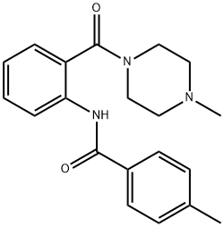 4-methyl-N-{2-[(4-methyl-1-piperazinyl)carbonyl]phenyl}benzamide Struktur