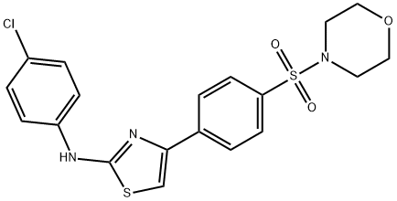 N-(4-chlorophenyl)-4-[4-(4-morpholinylsulfonyl)phenyl]-1,3-thiazol-2-amine Struktur