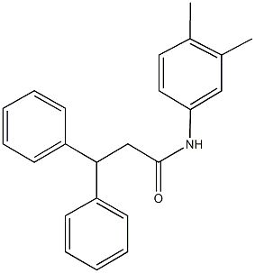 N-(3,4-dimethylphenyl)-3,3-diphenylpropanamide Struktur