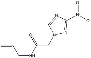 2-{3-nitro-1H-1,2,4-triazol-1-yl}-N-prop-2-enylacetamide Struktur