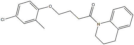 1-[4-(4-chloro-2-methylphenoxy)butanoyl]-1,2,3,4-tetrahydroquinoline Struktur