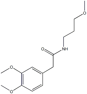 2-(3,4-dimethoxyphenyl)-N-(3-methoxypropyl)acetamide Struktur