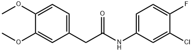 N-(3-chloro-4-fluorophenyl)-2-(3,4-dimethoxyphenyl)acetamide Struktur