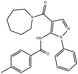 N-[4-(1-azepanylcarbonyl)-1-phenyl-1H-pyrazol-5-yl]-4-methylbenzamide Struktur