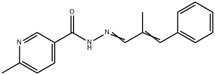 6-methyl-N'-(2-methyl-3-phenyl-2-propenylidene)nicotinohydrazide Struktur