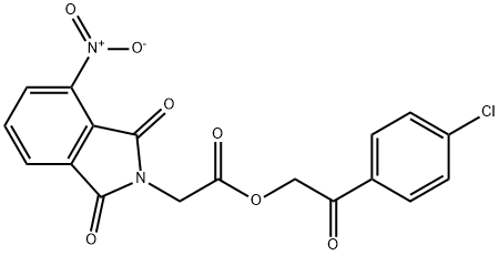 2-(4-chlorophenyl)-2-oxoethyl {4-nitro-1,3-dioxo-1,3-dihydro-2H-isoindol-2-yl}acetate Struktur