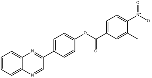 4-(2-quinoxalinyl)phenyl 4-nitro-3-methylbenzoate Struktur