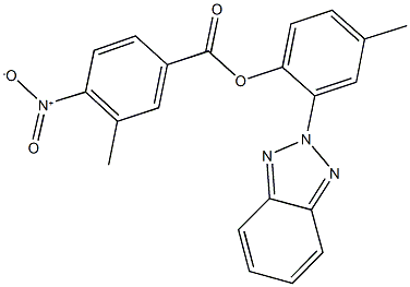 2-(2H-1,2,3-benzotriazol-2-yl)-4-methylphenyl 4-nitro-3-methylbenzoate Struktur