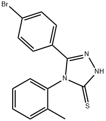 5-(4-bromophenyl)-4-(2-methylphenyl)-4H-1,2,4-triazol-3-yl hydrosulfide Struktur